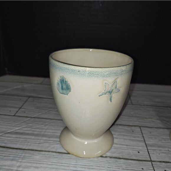 Home Studio Shoreline Collection Footed Mugs Seashells Nautical Beach Ocean - Picture 5 of 8